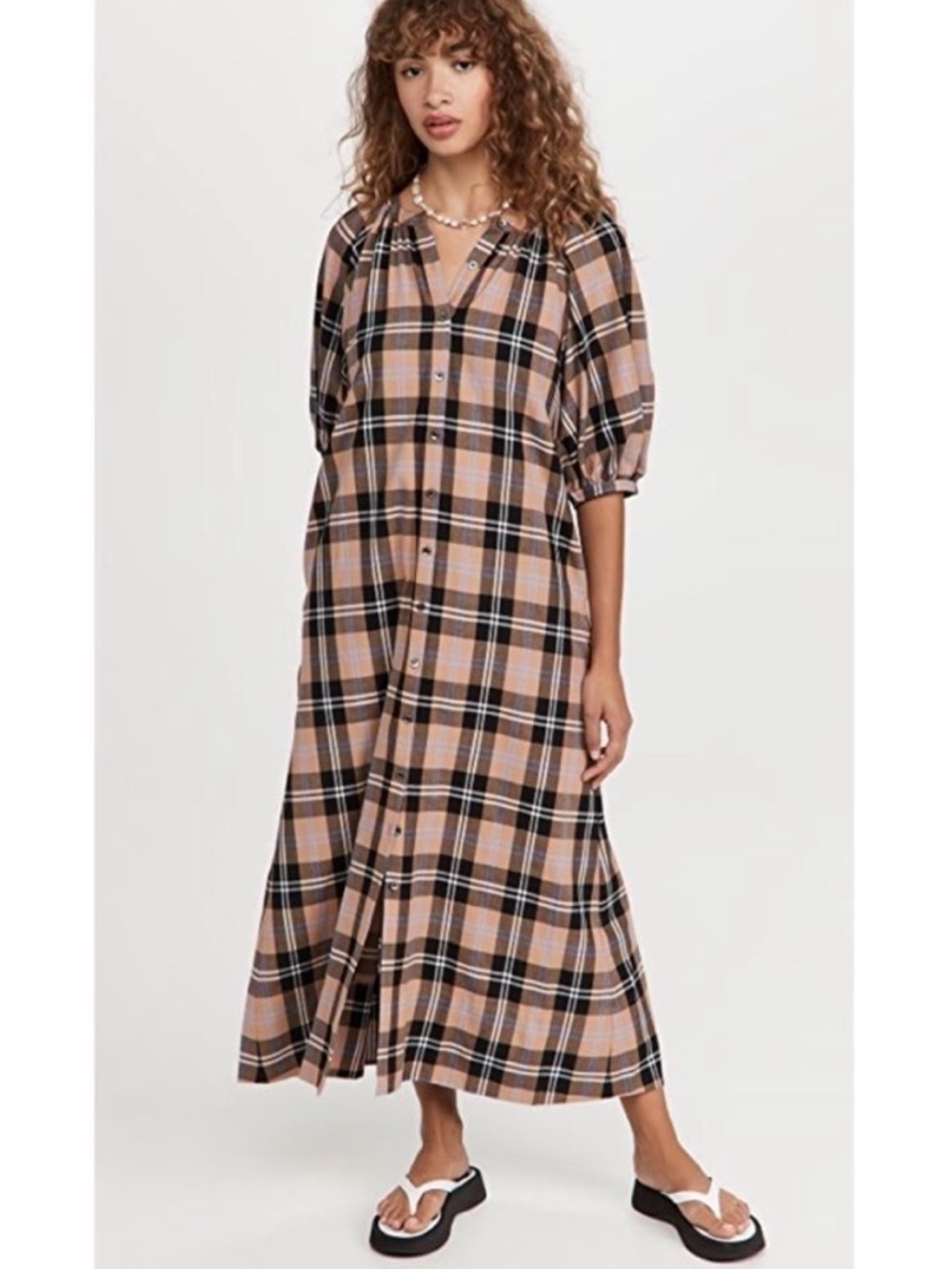 Staud Vincent Dress in Cotton Twill Womens Size S